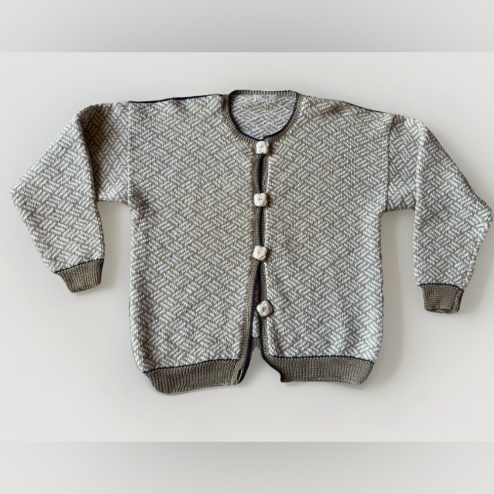 Vtg Dia North of Boston Autumn Leaves Cardigan -  Grandma Cottage Core Fall med